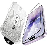 Minesk iPhone 17-16 PRO ile Uyumlu Hizalama Aparatlı ve Takılırken Camın Altında Kesinlikle Toz Bırakmayan Darbelere Karşı Ek