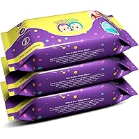 Roo & Boo Baby Wet Wipes - Paraben Free 99% Water Wipes (72 pcs/pack) (Pack of 3)