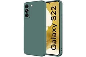 Qasyfanc Coque Protection Caméra pour Samsung Galaxy S22, Coque Samsung S22 5G Silicone, Housse de Protection Antichoc, Mince, Souple, Élégante - Vert