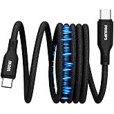 PHILIPS DL7130CB/94 100W Magnetic Type-C to Type-C Fast Charging Cable (1m, Dark Slate) | Nylon Braided | Compatible with iPh