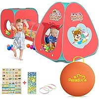 3-in-1 Kinderspielzelt Mit Tunnel & Bällebad - Pop Up Spielhaus Für Drinnen & Draußen