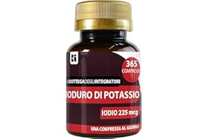 LABOTTEGADEGLIINTEGRATORI Ioduro Di Potassio 365 Compresse 225 Mcg Iodio 1 al Giorno | Senza Glutine e Lattosio | non di origine animale
