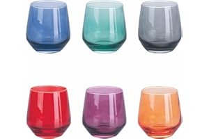 Villa d'Este Home Tivoli 1996 Elegance Color - Juego de 6 vasos de agua (365 ml)