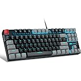 MageGee Kırmızı Anahtarlı% 75 Mekanik Oyun Klavyesi, LED Mavi Arkadan Aydınlatmalı Klavye, Windows Diz&uuml;st&uuml; Bilgisayar PC Game