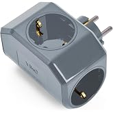 Viko Clover Plus Gray Triple Ground Socket Anti-Collision
