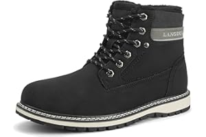 LANGDU Botas Hombre Invierno Zapatos Impermeables Senderismo Montaña Botines 41-46 EU