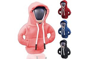 LIPENS Gear Stick Hoodie, Funny Car Accessories Hoodie Gear Stick Cover, Car Interior Gearstick Hoodie, Dress Your Knob up with Hoodie Car Gear Shift Cover, Novelty Car Gear Knob Hoodie Decoration (Pink)
