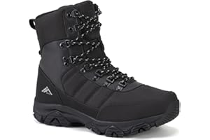 CC-Los Men's Snow Walking Boots | Winter Waterproof Hiking Boot | Segmented Insulation Warm Fur Lined | Size 6.5-13