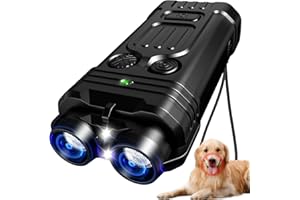 QEWEUUIE 2026 Anti Barking Device for Dogs - 4-in-1 Dog Barking Deterrent Devices with 2 Training Modes, LED Steady/Flash Light & SOS Mode - Stop Barking Dog Device for Indoor, Outdoor, Small & Large Dogs