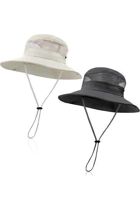 Cappello da sole estivo per bambini con patta sul collo