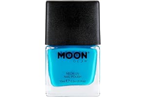 Moon Glow Smalto per unghie UV al neon - Smalto per unghie al neon brillante - Si illumina sotto i raggi UV, Blu intenso, 10 ml (confezione da 1)
