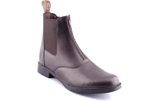 Equitack Ryder Front Zip Leather Jodhpur Women Horse Riding Boots Black Brown UK 4-8