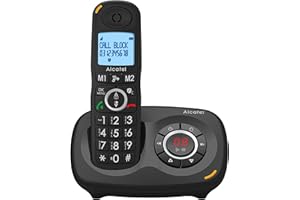 Alcatel XL595 B Voice, téléphone sans fil répondeur avec grand écran, audio-boost et fonction blocage d'appels