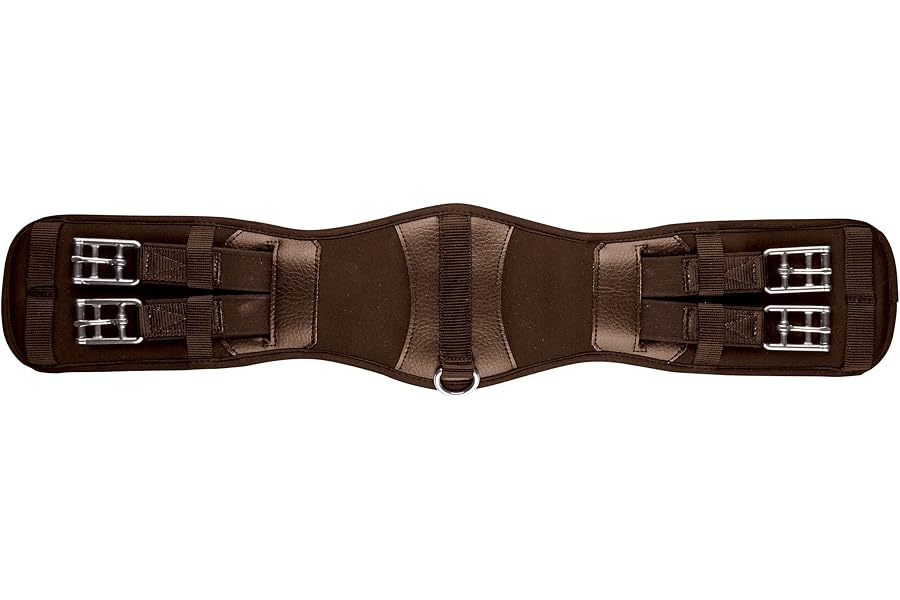 Collegiate Memory Foam Dressage Girth, Brown, 65cm/26"
