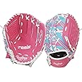 Rawlings Remix Series Youth Tball/Baseball Glove, Right Hand Throw, Pink/Blue/White, 9 Inch (Ages 3-5) (AMAREM91P-6/0)