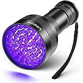 Lepro UV Black Light Torch with 51 LEDs, UV Lamp HD51 Pets Urine Detector Ultraviolet Light with 395 nm for Dried Stains of Y