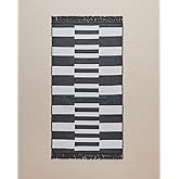 English Home Ottica Woven Rug Anthracite