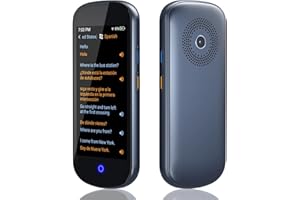 SKARA Language Translator Device No WiFi Needed 2023 AI Voice Translator Instant Two-Way 137 Language Translator 4" HD Online/Offline/Recording/Photo Translation for Travel Business(Light Black)