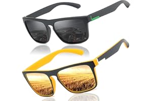 LEDING&BEST Lunettes de Soleil polarisées Homme Femme/Sports de Plein air d'été Conduite pêche Alpinisme Lunettes de Soleil Hommes