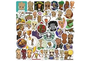 FRESHOER 50 adesivi Groot Baby Groot Stickers impermeabili in vinile I AM Groot