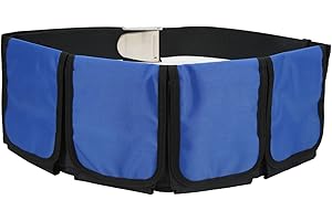 TYENAZA Diving Pocket Weight Belt, Diving Weight Pocket Scuba Weight Pocket 4 Pocket Oxford Cloth Adjustable Diving Pocket Weight Belts with Quick Release Buckle for Diving, Snorkeling, and Freediving(Blue)