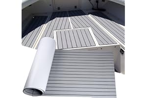 MIJOBS Cubierta de Teca de Espuma EVA para Barcos, Flexible de Bricolaje Alfombra Autoadhesiva Antideslizante para Yates Decoración de Suelos de Teca para Barcos,Marina,Yates (Gris)