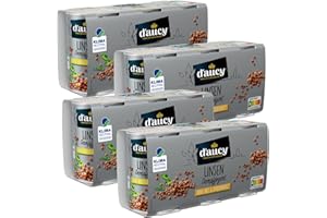 d'aucy Linsen - 100% ohne Salz und Zuckerzusatz, ohne Konservierungsstoffe, klimaneutral, 4 Pack = 12 x 110 Gramm Dose