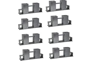 BAUMARKTPLUS Holzstapelhilfe Feuerverzinkt stabile Holz Stapelhilfe Stapelhilfe Holzstapelhalter Brennholz Kaminholz Gestell Holz (8 Stück)