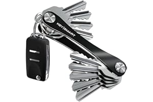 KeySmart Compact Minimalist Pocket-Sized Key Holder and Key Organizer, EDC Key Carrier w Key Ring Loop Piece for Car Key Fob Keychain Accessories for Men, Husband and Dad