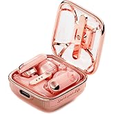 Divoom Spark Air Pink TWS Bluetooth 5.3 Wireless Earbuds Headset, LED Display Charging Box, Touch Control, iOS Android