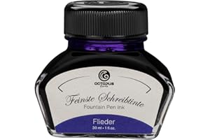 Octopus Fluids Fountain pen ink in ink glass, Writing ink for fountain pen, Fountain pen ink in Lilac 30ml, inkpot, Calligraphy Ink