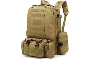 aiGear 55L Mochilas Tácticas | Mochilas con Sistema Molle | Gran Capacidad 3 Días Mochila Impermeables | para Campamentos de Senderismo Deportivo al Aire Libre