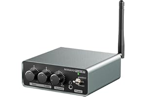 Bluetooth Ausgang Phono Vorverstärker, Phonograph Plattenspieler Vorverstärker mit Cinch Eingang für Vinyl Schallplattenspieler mit Phono/Line Level Ausgangsschalter 36 db/4 dB Verstärkung