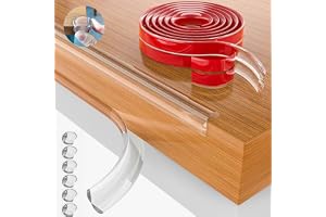 HHC Marts Baby Proof Edge and Corner Protector Kit -Soft Silicone 6M Bumper Strip with 6 Round Baby Safety Corner Guards for Table Protection