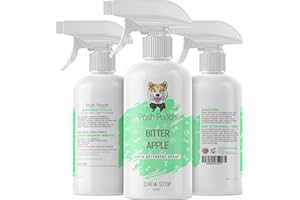 Posh Pooch 500ml Anti Chew Bitter Apple Spray For Puppies & Dogs New Formulated Natural Derived Repellent For Pets With Behavioural Problems Pet Corrector Chewing Deterrent Anti Chew Training Aid