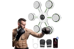 VOLLO Music Boxing Machine，Smart Music Boxing Machine Experience，Boxing machine Revolutionize Your Workout，A Perfect Blend of Rhythm & Power for Wall Mounted Smart Boxing Target Enthusiasts （white）