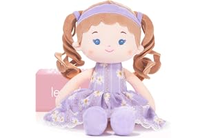 LeyaDoll mjuk plysch babydocka 30 cm, första trasdocka för 1 år gammal flicka gåva