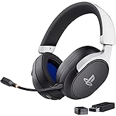 GXTrust Forta bezprzewodowe słuchawki gamingowe licencja PlayStation 5 | odbiornik USB 2,4 Ghz, przetworniki 50 mm, akumulato