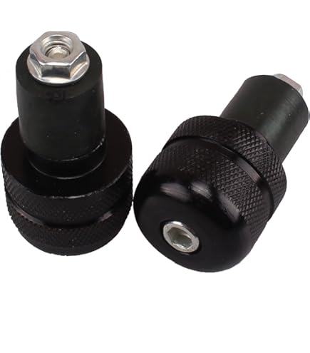 YFUK Motorrad Lenkerendkappen - Chrom Aluminium Für 7/8" Und 1" Lenker