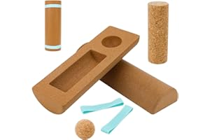 FUKAISU Cork Balance Board Foot Strengthener, Natural Cork Balance Board Ankle Stability Trainer for Foot Function Training Enhance Joint Stability Improve Body Posture