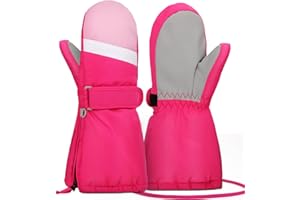 Hyeek Guantes Niño Invierno, Impermeables Guantes Nieve Guantes Esqui para Niños de 2 a 7 Años - Unisex Guantes Termicos Niño para Snowboard, Bici, Ciclismo