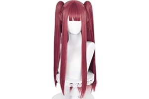 OSIAS Kitagawa Marin Parrucca Lunga Rosso Viola Con Codini Capelli Sintetici Resistenti Al Calore