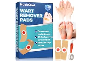 HuakChai Acrochordons Anti Cors Pieds, 24 PCS, Anti Verrues Avec Trou, Pour Soulager les Douleurs et Prendre Soin des Pieds, Verrue Plantaire Anti-Cors pour Orteils, Pieds et Mains