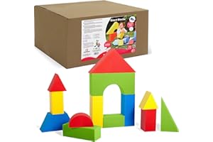 Edushape - Blocchi leggeri in schiuma e set di costruzione, 16 pezzi, dimensione: gigante, colore: Multicolore