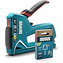 NOVUS TOOLS Hand Stapler J-29 Set Including 1800 Staples │Professional Universal Stapler For Wood With Metal Housing And Soft Grip │ For Fine Wire And