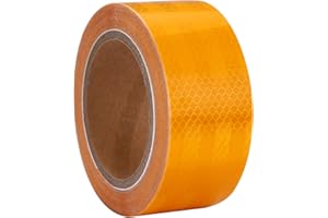 NONE/BRAND XFXIA Reflective Tape, 10M*5cm Reflector Tape Waterproof Outdoor, Self-Adhesive Safety Tape for Car Truck Motorcycle Boat Bike Trailer Camper Balance Baby Strollers Helmets on Night, (yellow)