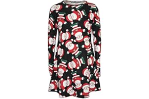 A2Z 4 Kids Girls Christmas Dress Santa Snowman Penguin Xmas Dresses New Swing Dress Collection Age 1-13 Years