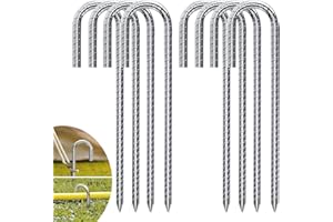 Forever Speed Zestaw 8 śledzi do namiotu, 30 cm, wytrzymałe śledzie namiotowe w kształcie litery J do mocowania ogrodzeń, namiotów, baldachimów, kempingu, trampoliny, stojaka na kwiaty
