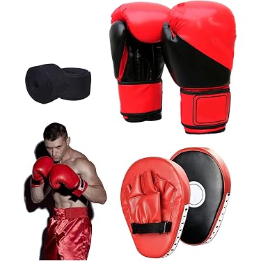 Set D'entraînement De Boxe Pour Enfants - Gants 6 Oz + Mitaines + Cibles - 11