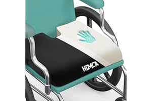 HOMCA Cuscino Antidecubito per Sedia a Rotelle, Cuscino Ortopedico per Coccige in Memory Foam, Cuscino Sedia Ergonomico per Ufficio, Auto, Sedie e Divano, con Cinghia di Fissaggio, 40x45x7,5cm